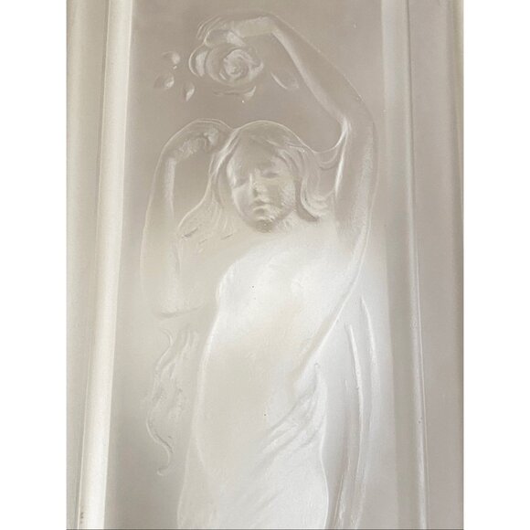 Vintage Tiffin #16265 Art Deco Nude Lady Dancing Glass Torchiere Lamp with Embos - Picture 4 of 8